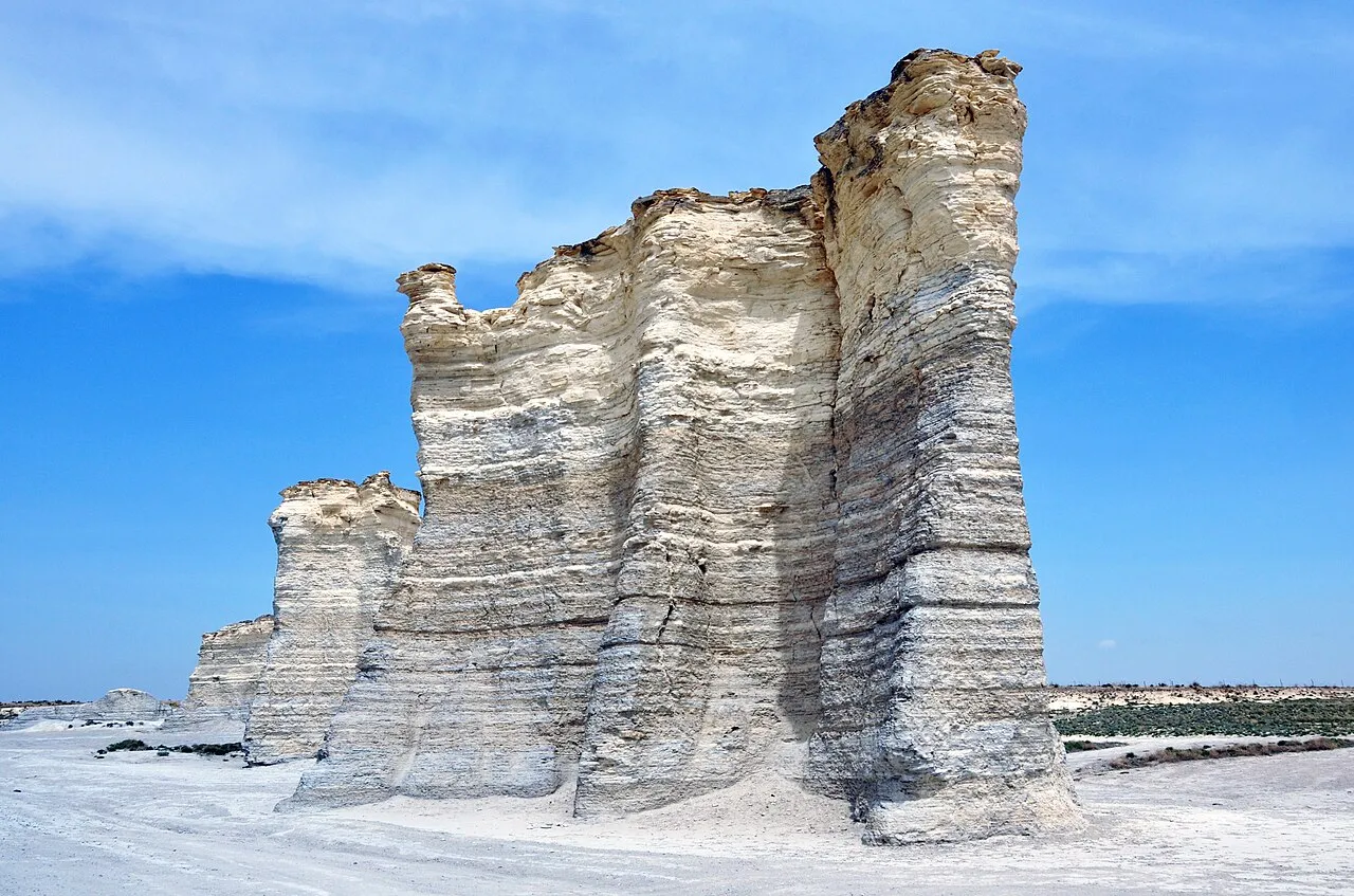 Fossil hunting landscape in Kansas